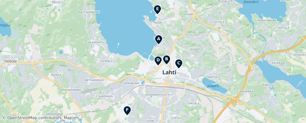Culture & Arts in Lahti — Mapa