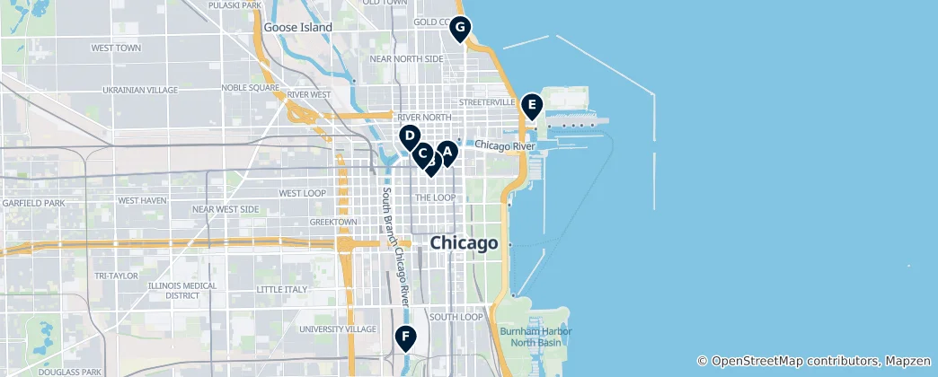 Chicago Architectural Landmarks 지도