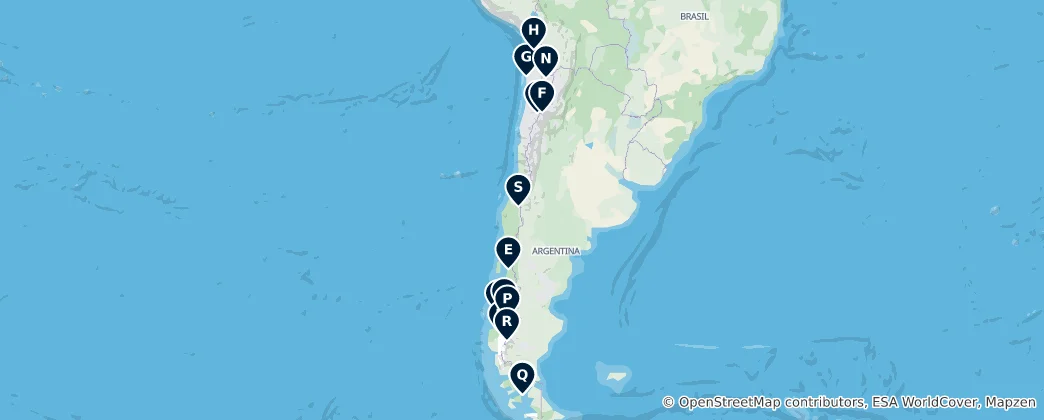 Mappa di Chile's Absolute Must-Sees
