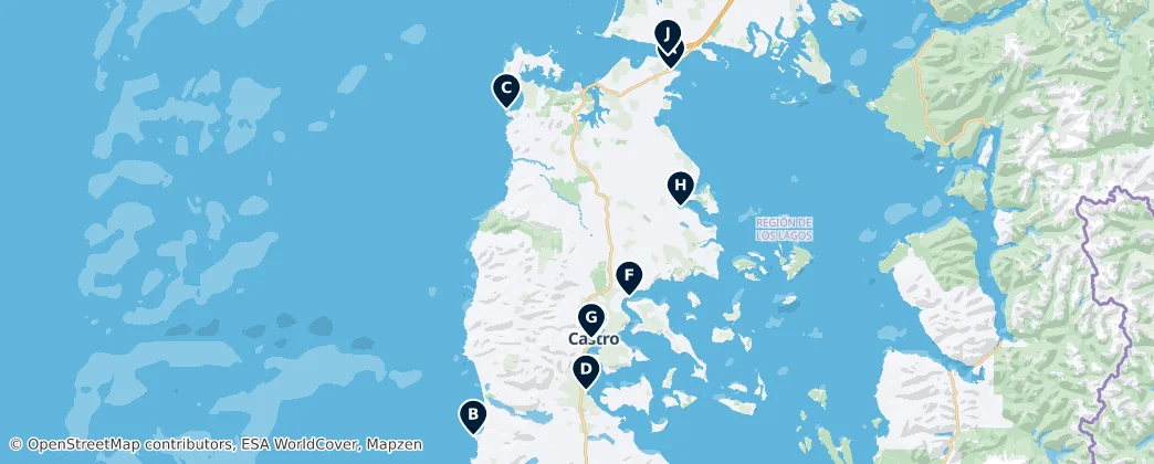 Map of Chiloé Island's Essential Wonders