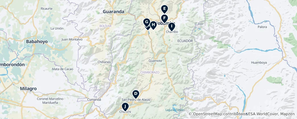 Mapa Historic Churches & Monuments