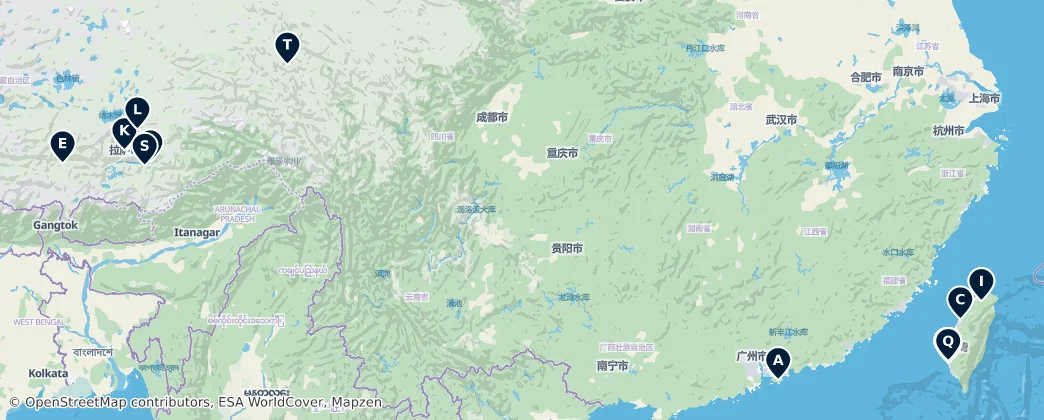 Map of Significant Places of Worship