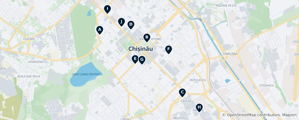 Religious Sites in Chișinău Haritası