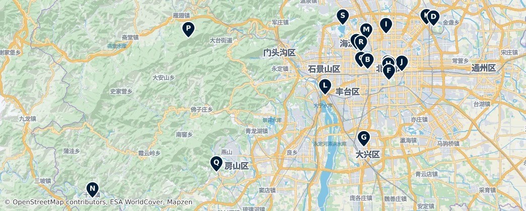 Beijing Museums & Art Centers — mapa