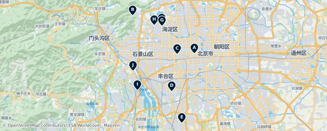 Iconic Hotels of Beijing — Map