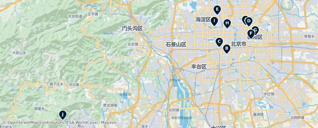 Sacred Sites of Beijing — mapa