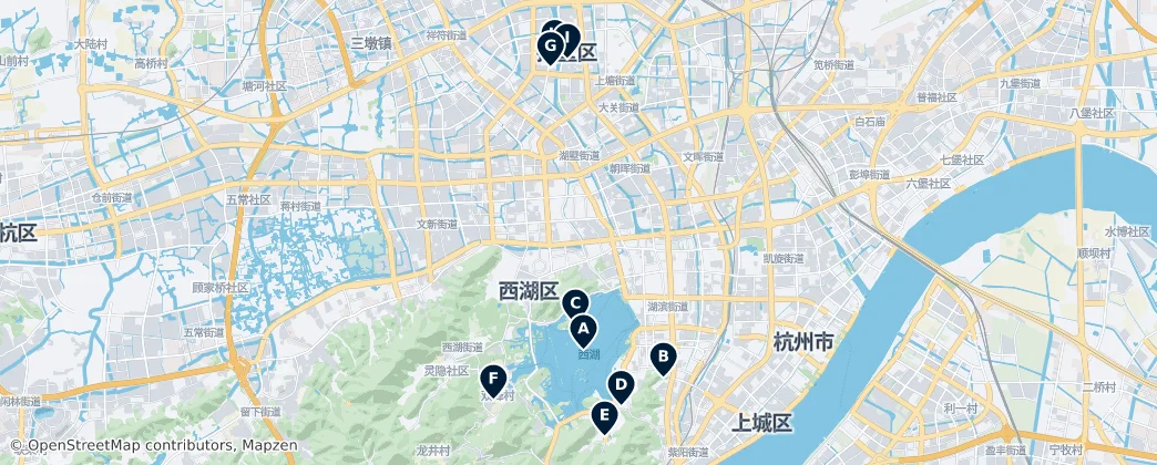 Cultural Treasures of Hangzhou — 지도