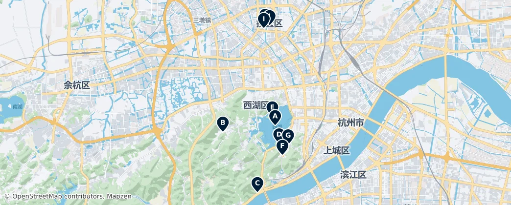 Hangzhou Cultural Highlights — Map