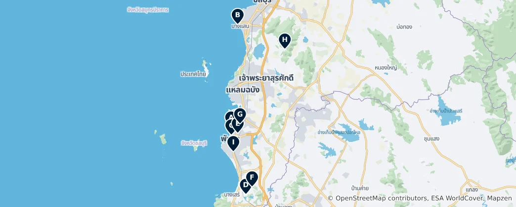 Map of Pattaya's Hidden Gems