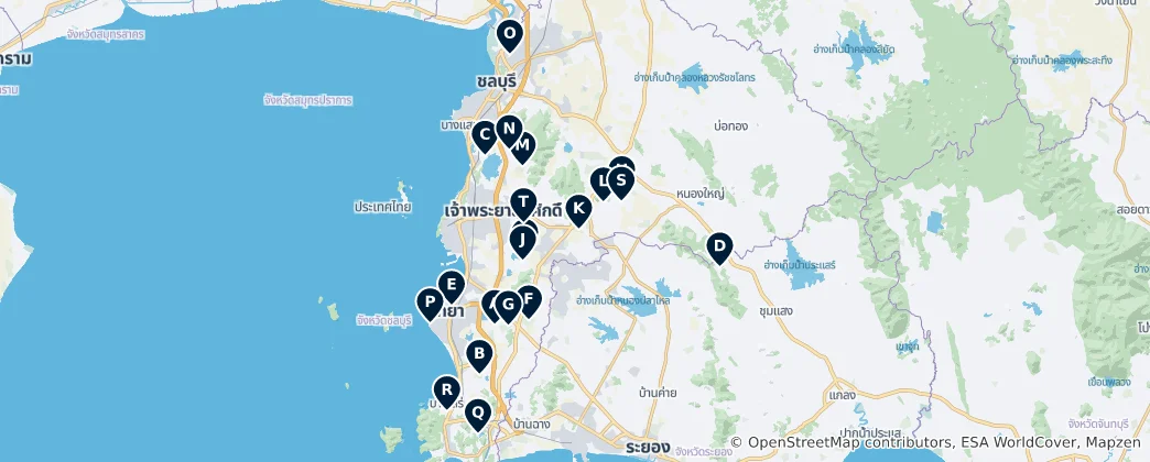 Mapa Thailand's Top Golf Courses