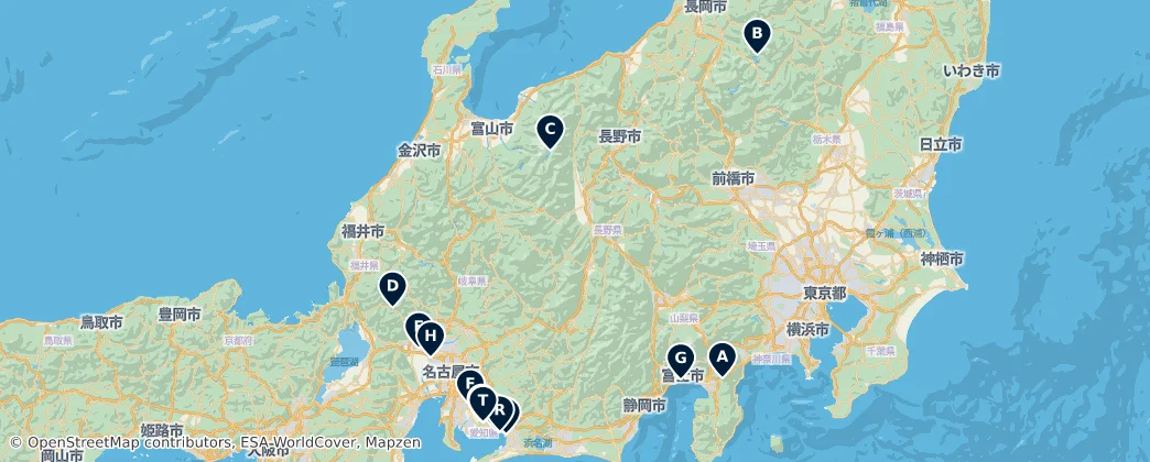 Map of Bridges and Dams of Japan
