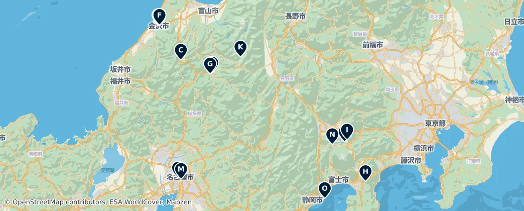 Mapa De Región de Chubu: El Viaje Imperdible