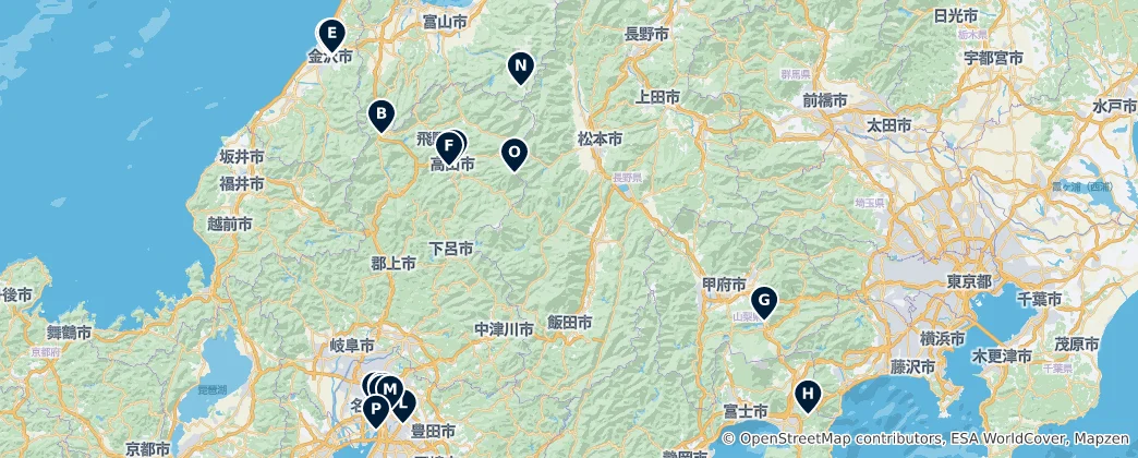 Map of Editor's Choice: Japan's Must-See Destinations