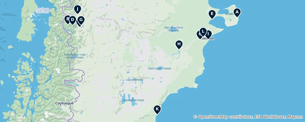 Mapa Chubut Province Essentials