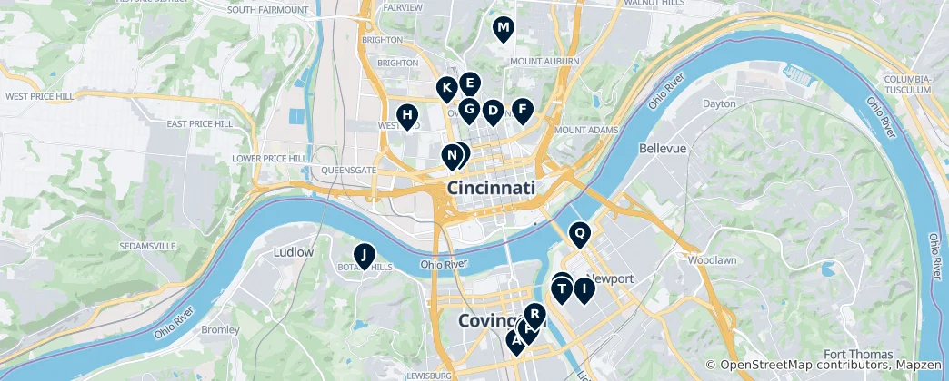 Mapa Historic Christian Churches