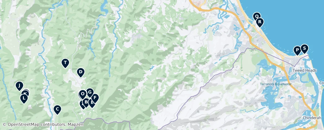 Mapa Nature's Best Escapes