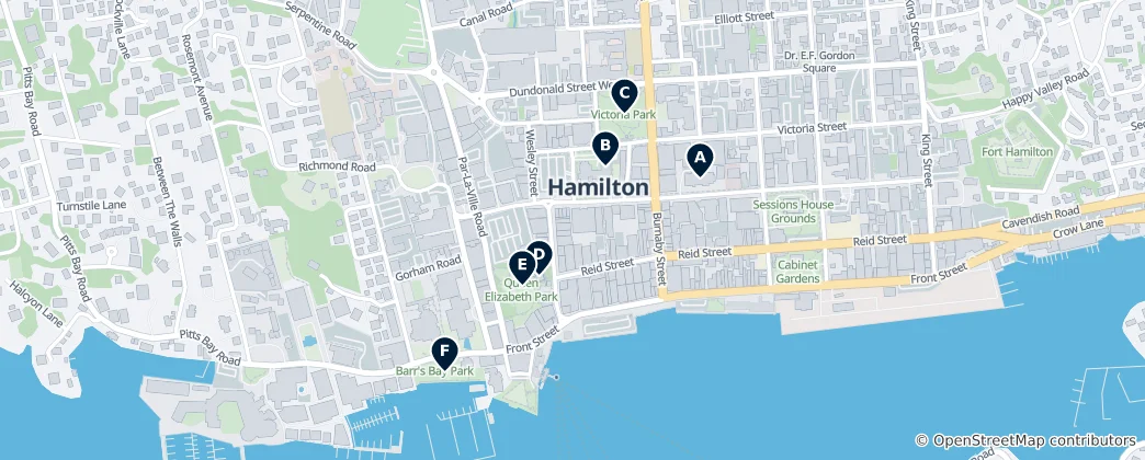 Mapa Hamilton Highlights