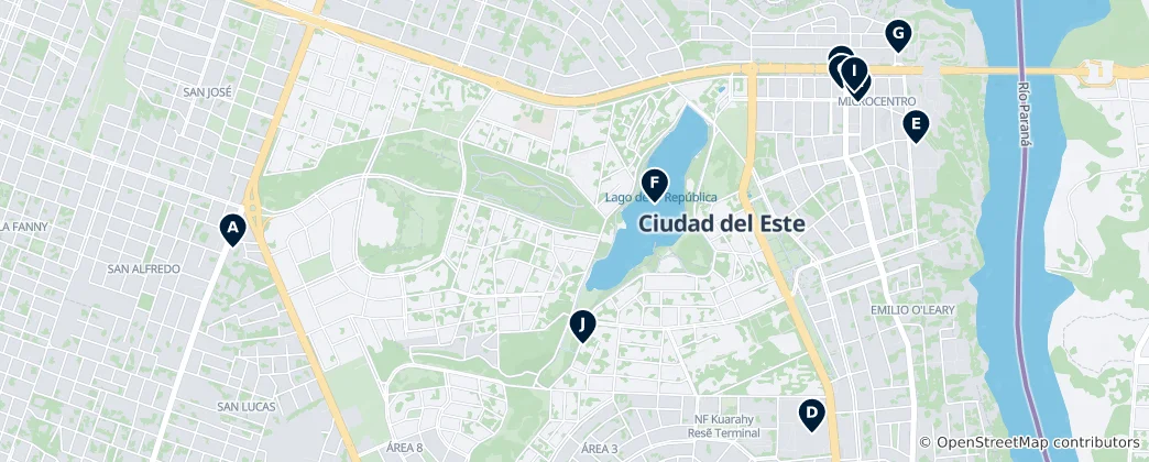 Mappa di Ciudad Del Este Essentials