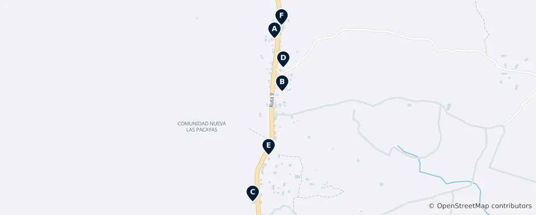Mapa De Churches in Chisec