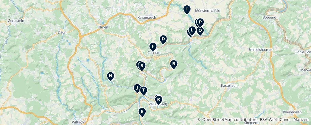 Map of Castles and Heritage Sites