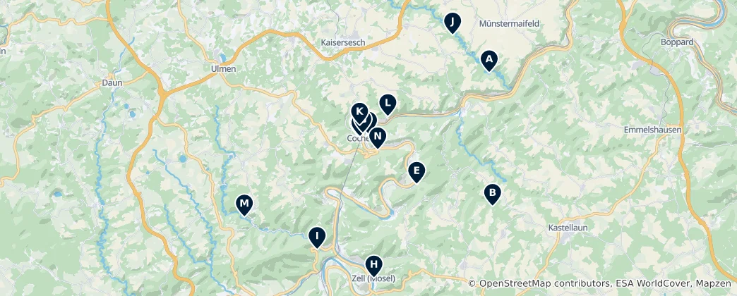 Map of Landkreis Cochem-Zell: Absolute Essentials