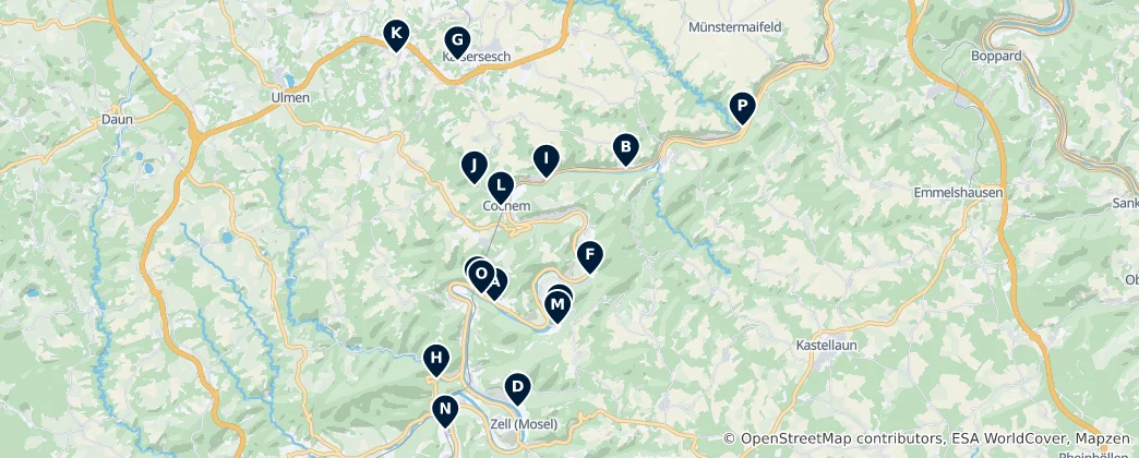 Map of Wineries and Local Produce
