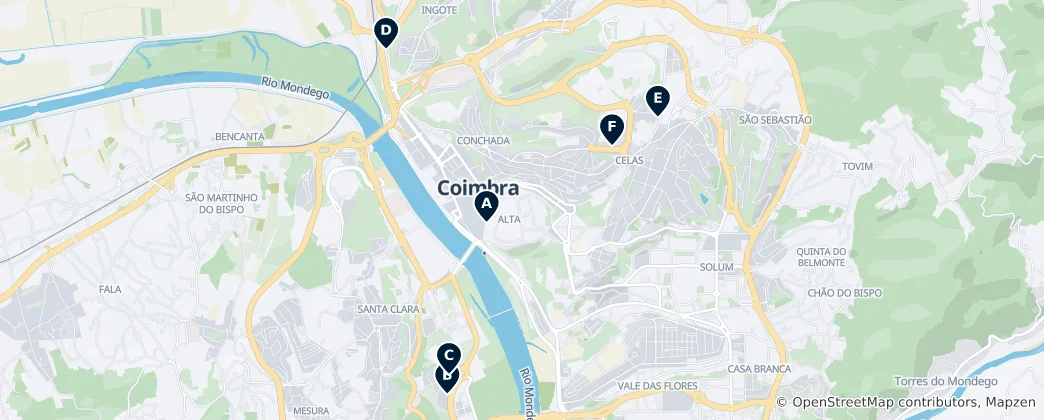 Mappa di Coimbra Culinary Delights