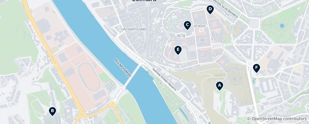 Mapa Coimbra's Hidden Gems