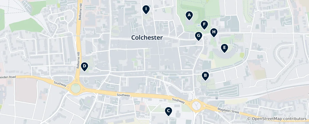 Mappa di Colchester Essentials