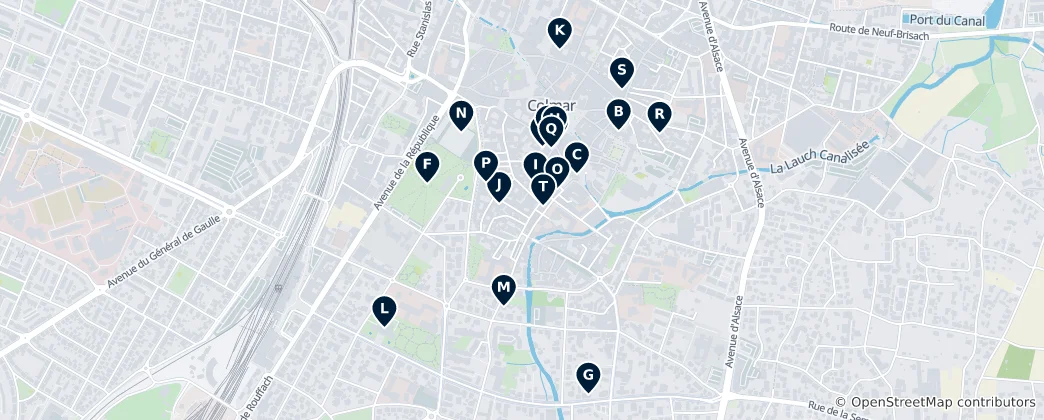 Map of Colmar Heritage Trail