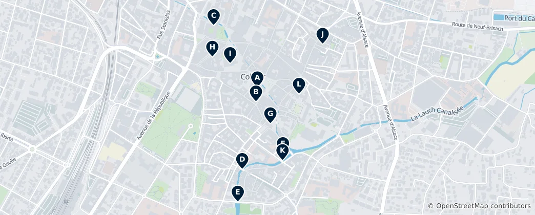 Mapa Nepřehlédnutelné perly Colmaru