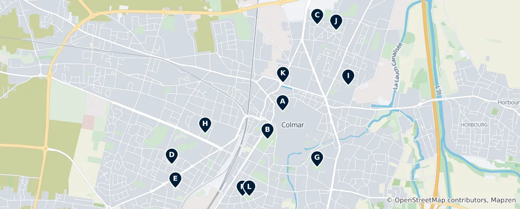 Mapa Parky a zahrady