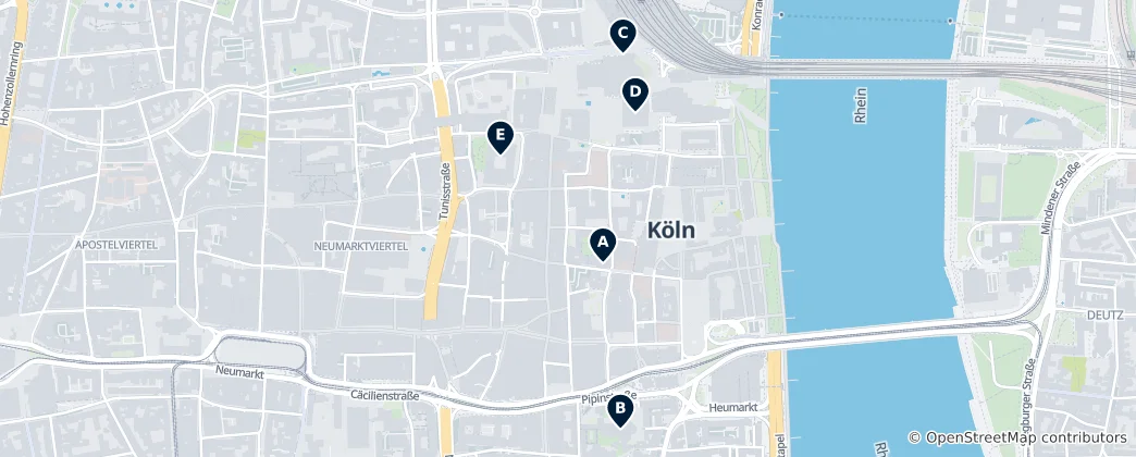 Karte von Cologne's Hidden Gems