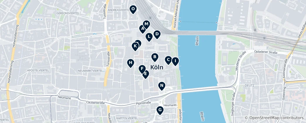 Mapa Absolutní nezbytnosti Kolína nad Rýnem