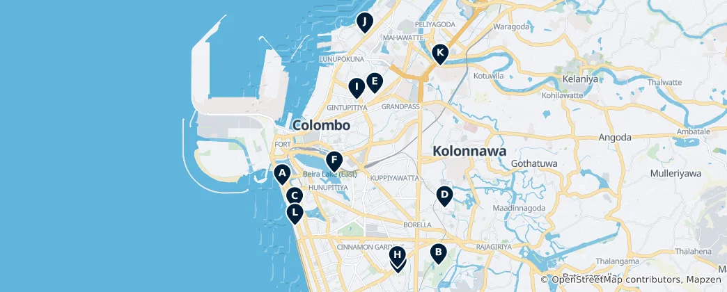 Mappa di Colombo Parks and Recreation