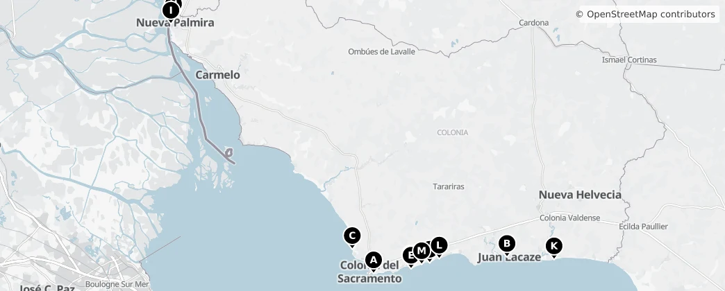 Map of Beautiful Sandy Beaches