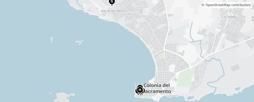 Map of Colonia del Sacramento: Absolute Essentials