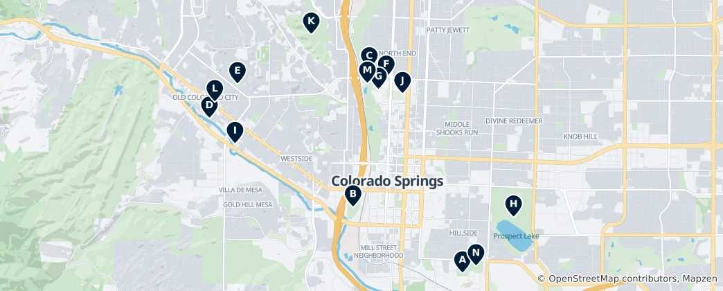 Mapa Parks & Gardens