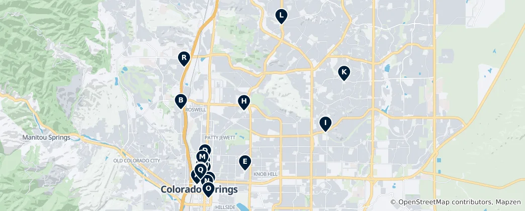 Mappa di Religious Landmarks