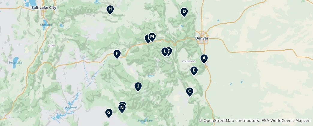Map of Colorado Must-Sees