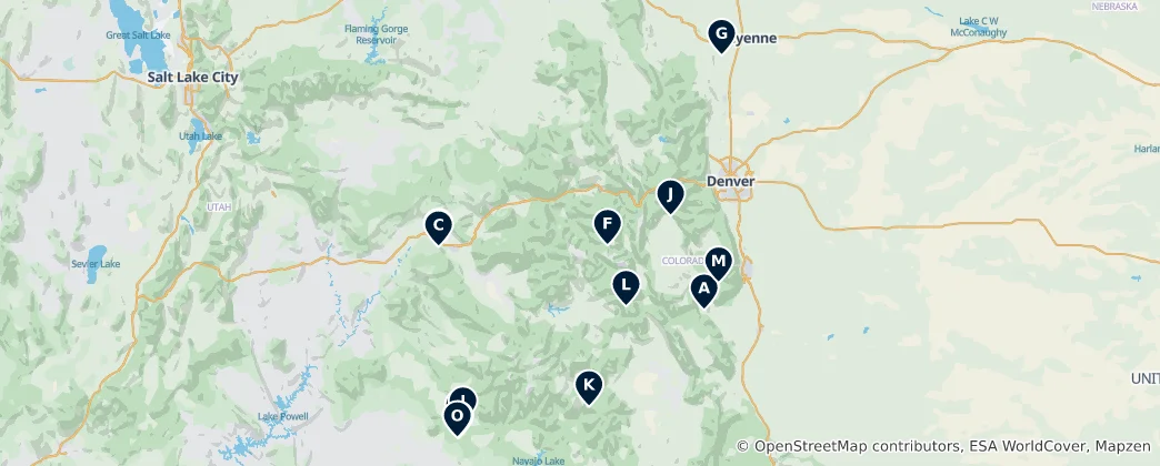 Mapa Scenic Viewpoints & Towers
