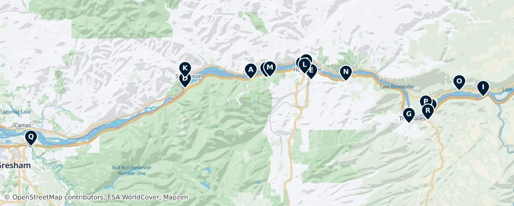 Mapa Scenic Park Destinations