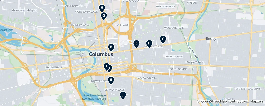 Mapa Historic Churches & Religious Sites