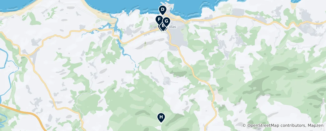 Mapa Comillas Unmissables