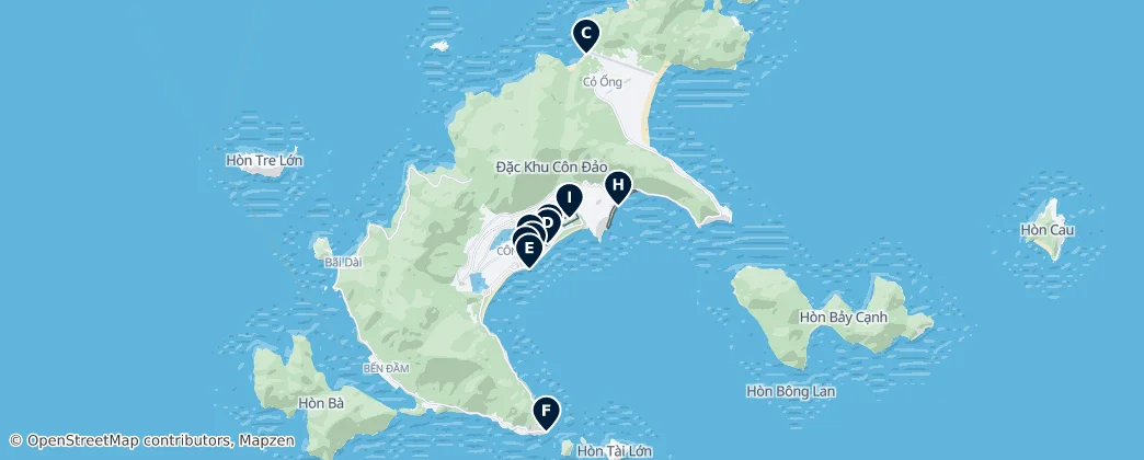 Côn Đảo Essentials — Mapa