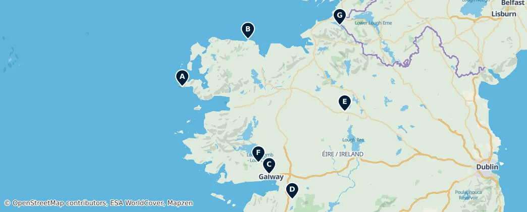 Karte von Hidden Gems of Ireland