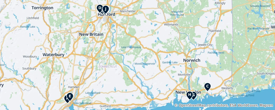 Mapa Connecticut Essentials