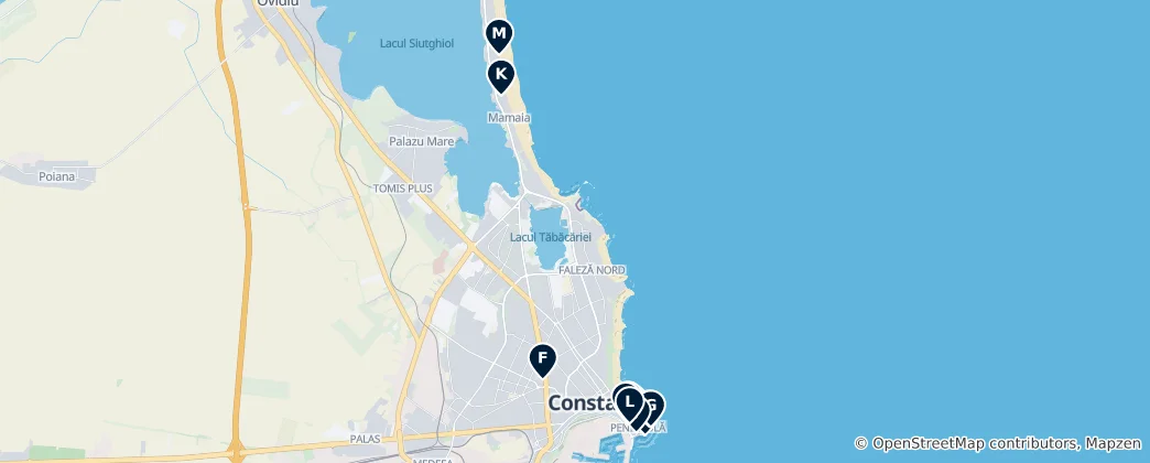 Mappa di Constanța Must-Sees