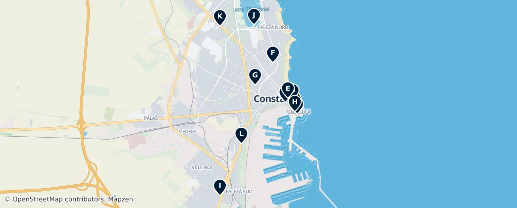 Map of Religious Sites of Constanța