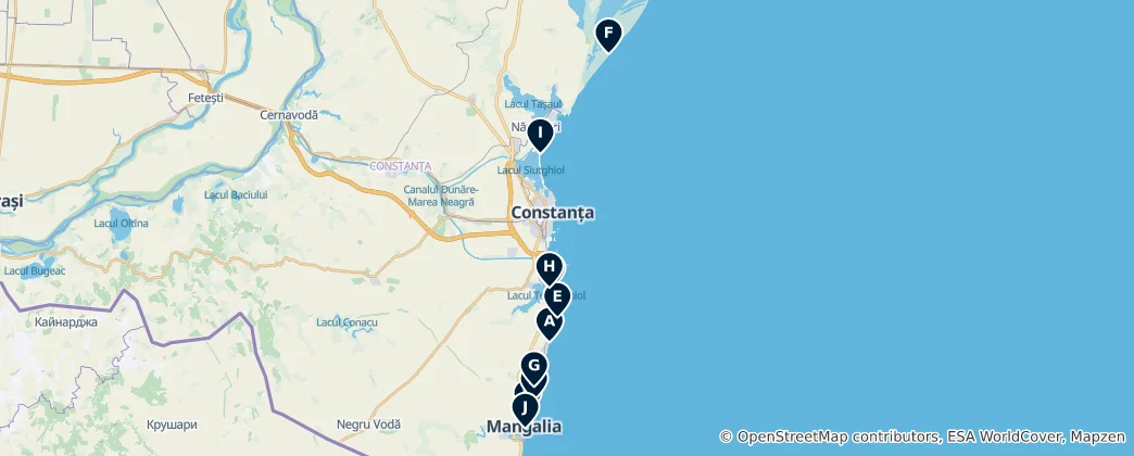Mapa Coastal Resorts of Constanța